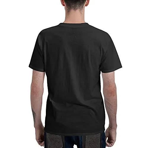 Pikachu Naruto Wallpapers T-Shirt Men's Summer Personality Printed Cotton Shirt Hip Hop Half-Sleeved Round Neck Tee Black