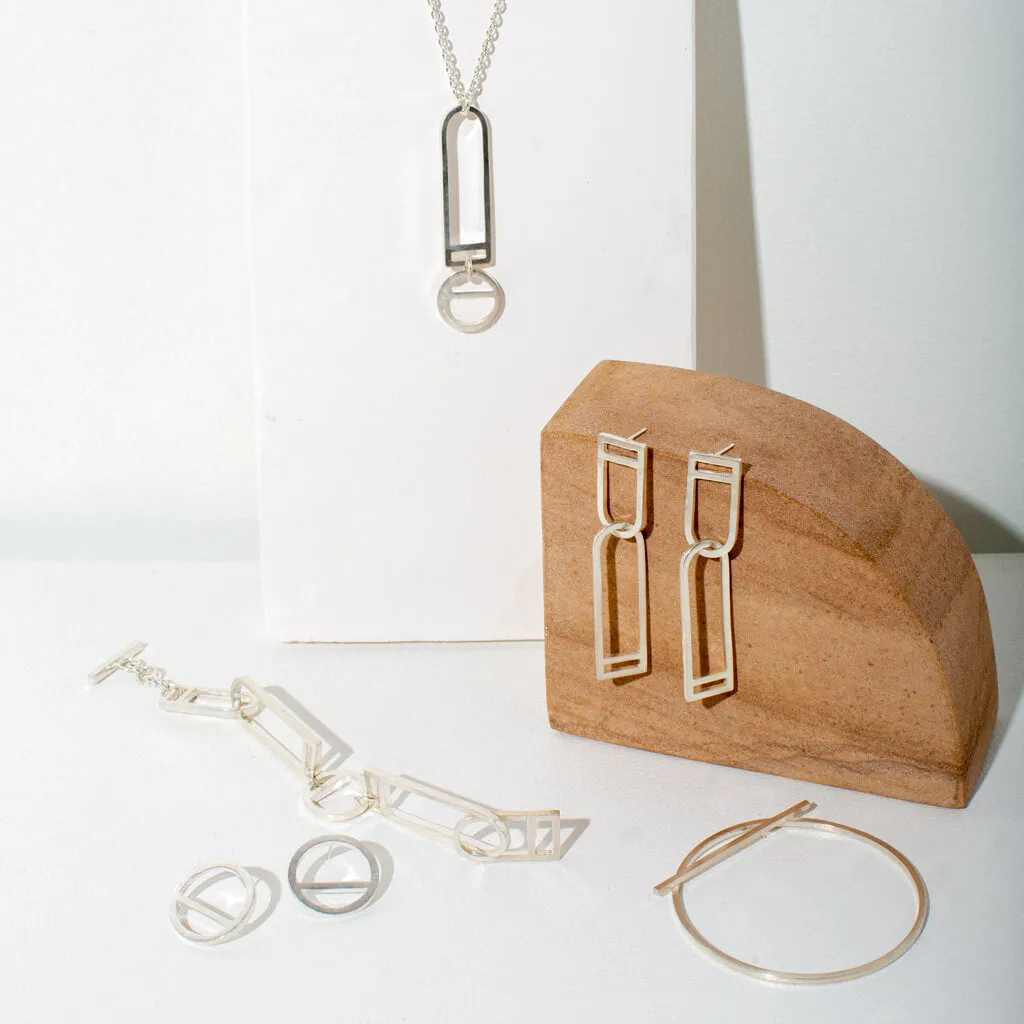 SALE - Window Pendant Necklace - Sterling Silver