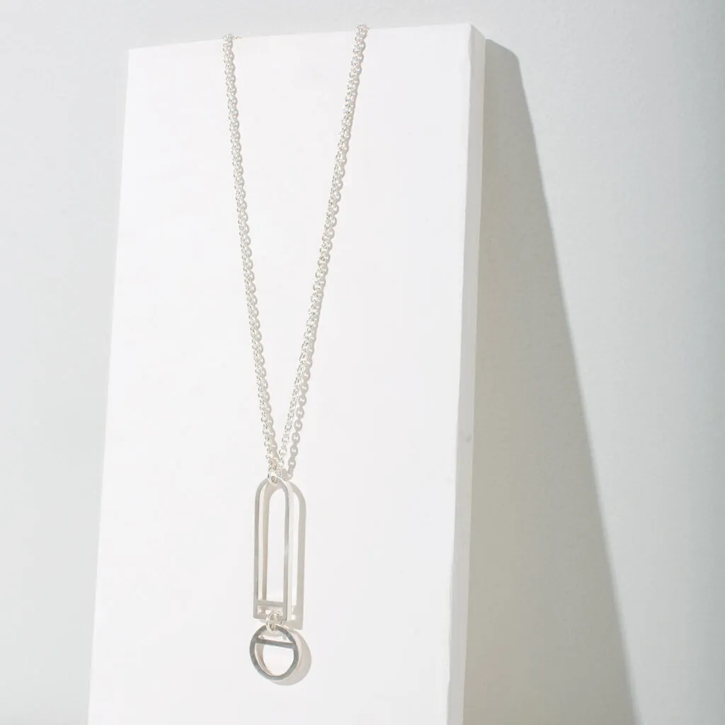 SALE - Window Pendant Necklace - Sterling Silver