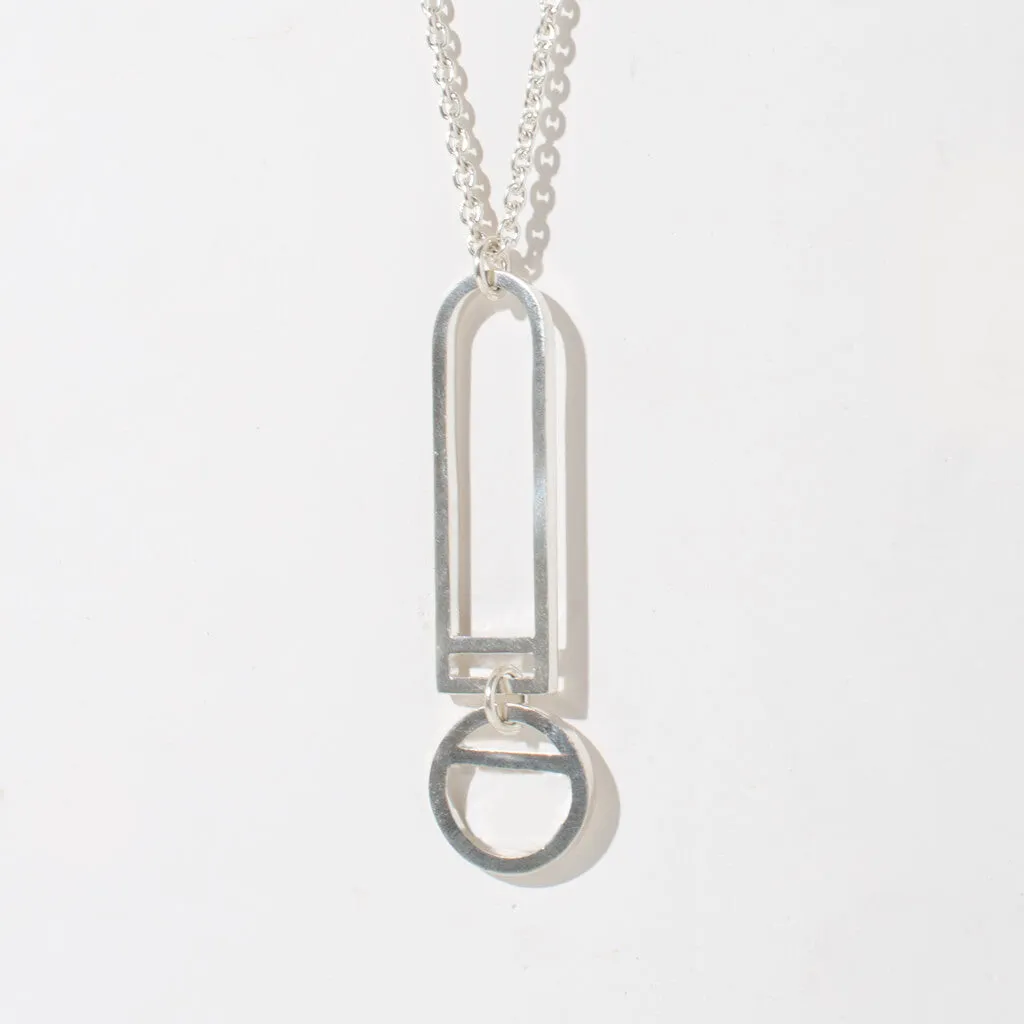 SALE - Window Pendant Necklace - Sterling Silver