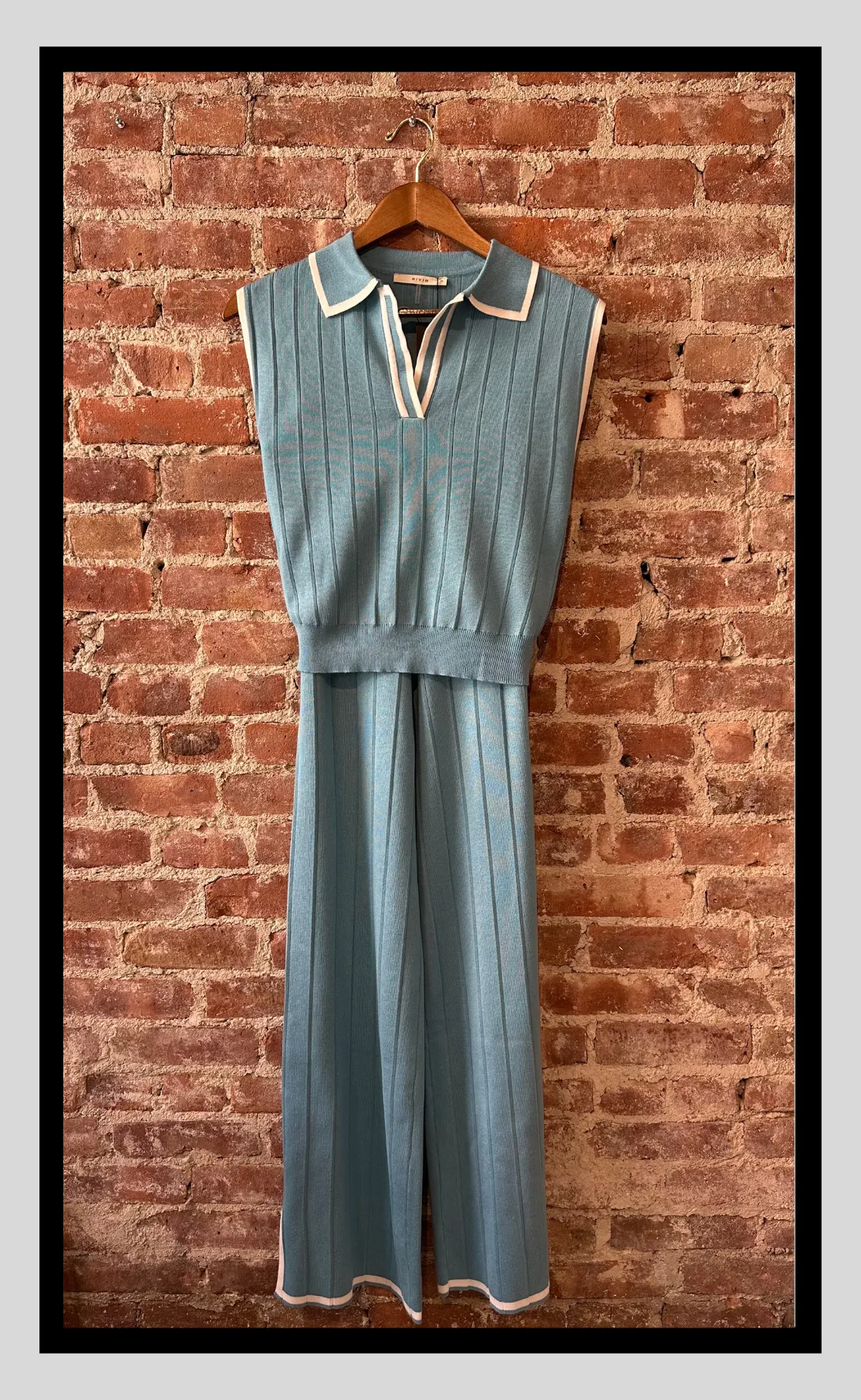 Sky Blue Knit Pants