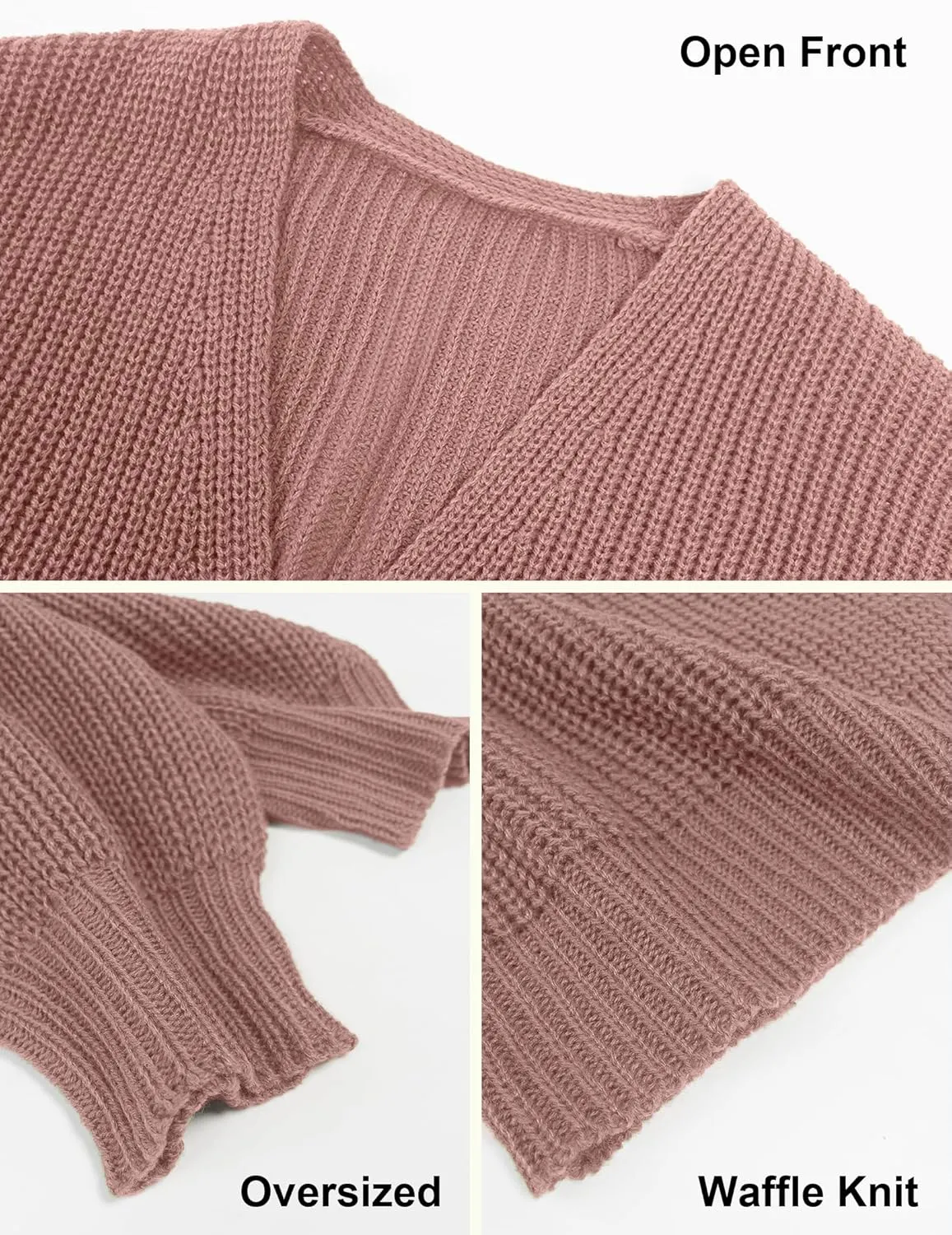 Women's Lightweight Oversized Long Cardigans Spring 2025 Cute Waffle Knit V Neck Open Front Thin Sweater Cardigan