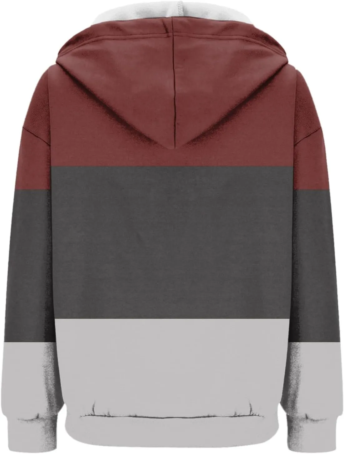 Womens Zip up Hoodies Long Sleeve Sweatshirt Autumn Winter Warm Drawstring Oversizeds Hooded Jackets Jumper Tops