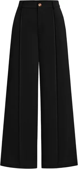 Zenlonr Womens Wide Leg Pants 2025 Casual High Waist Long Palazzo Trouser Loose Business Work Pants Summer Clothes